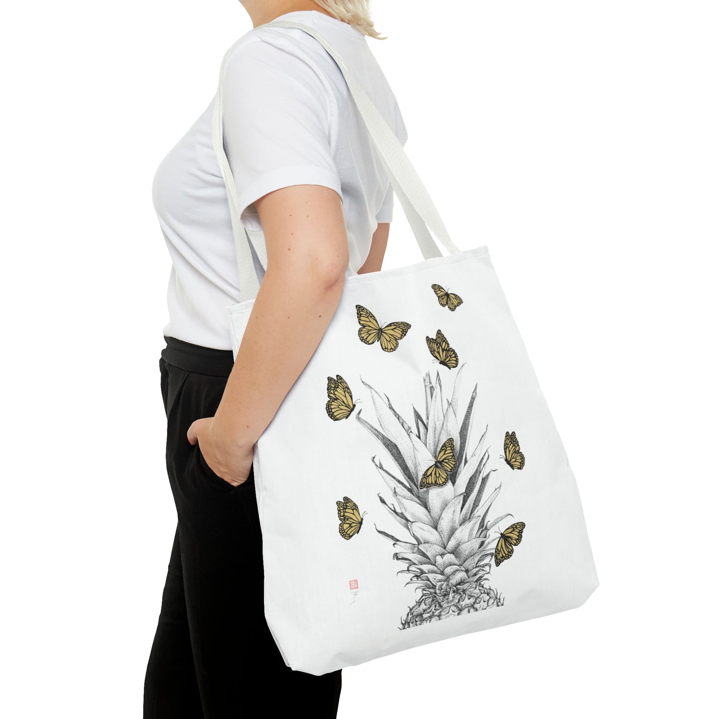 Tote Bag - Pineapple & Monarchs
