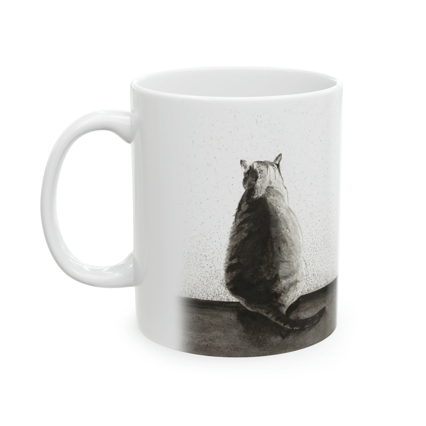 Ceramic Mug, 11oz - Memories Cat Art