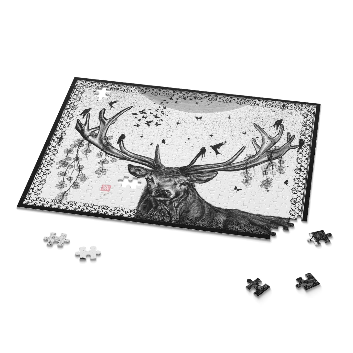 Puzzle (252 or 500-Piece) - Buck Moon Art