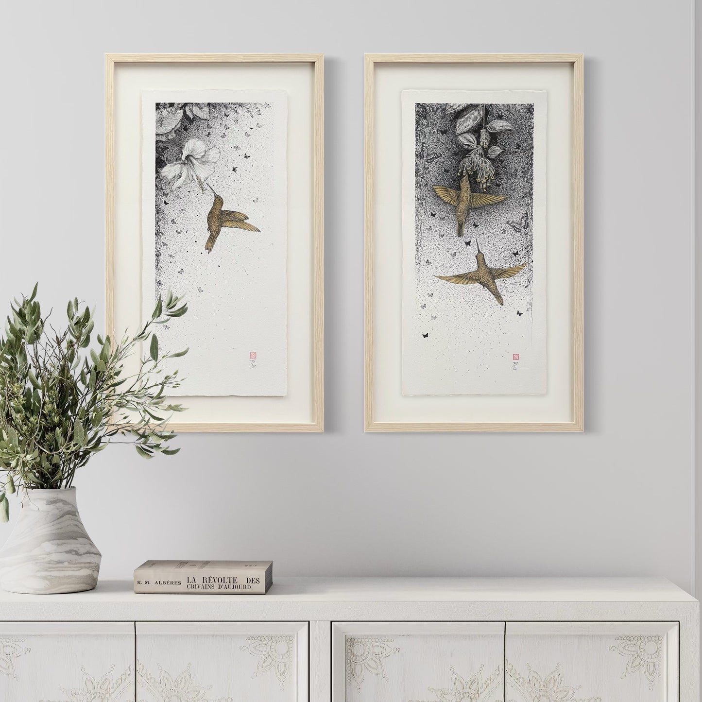 Humming - Original Framed Artwork