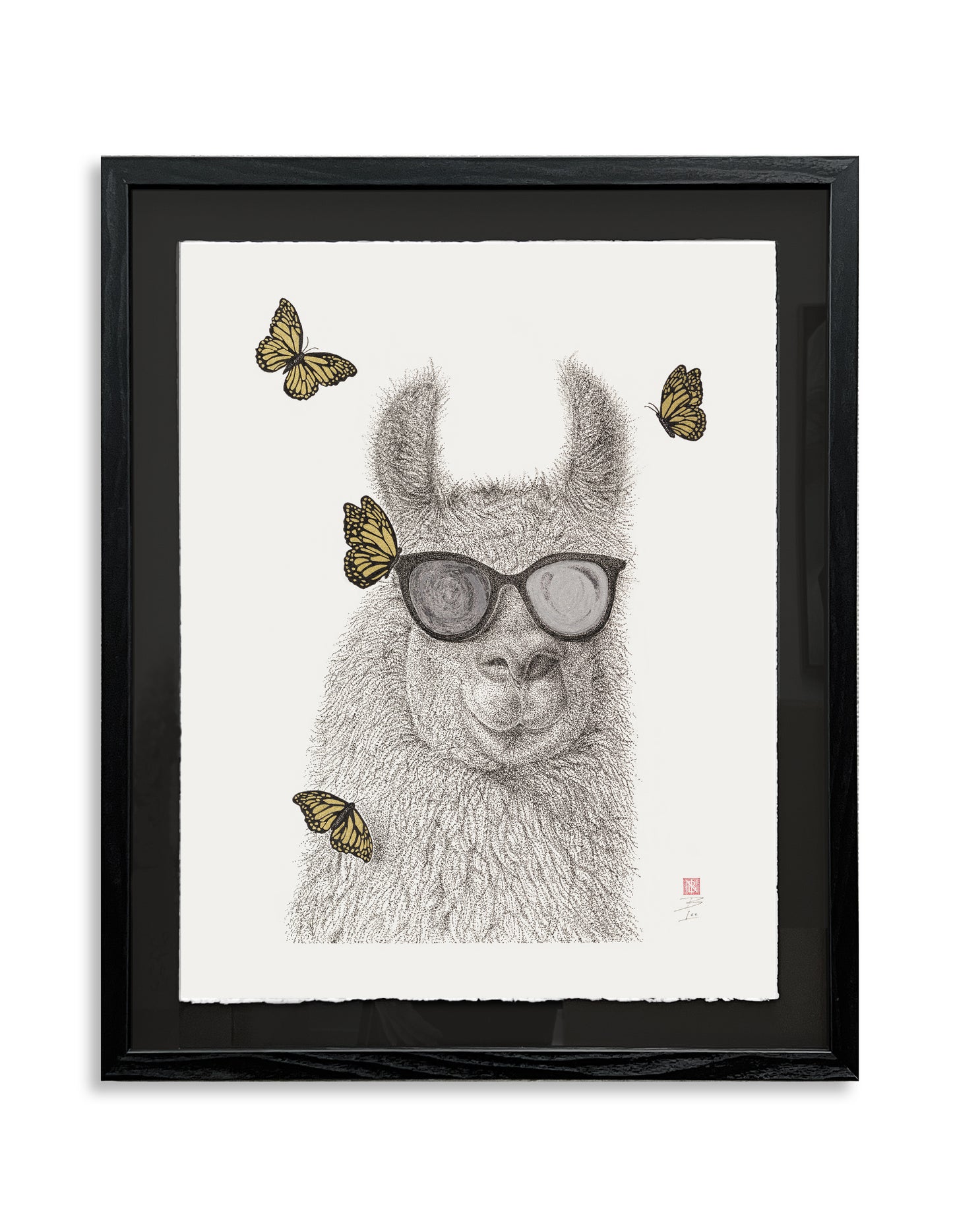 No Drama Llama - Original Framed Artwork