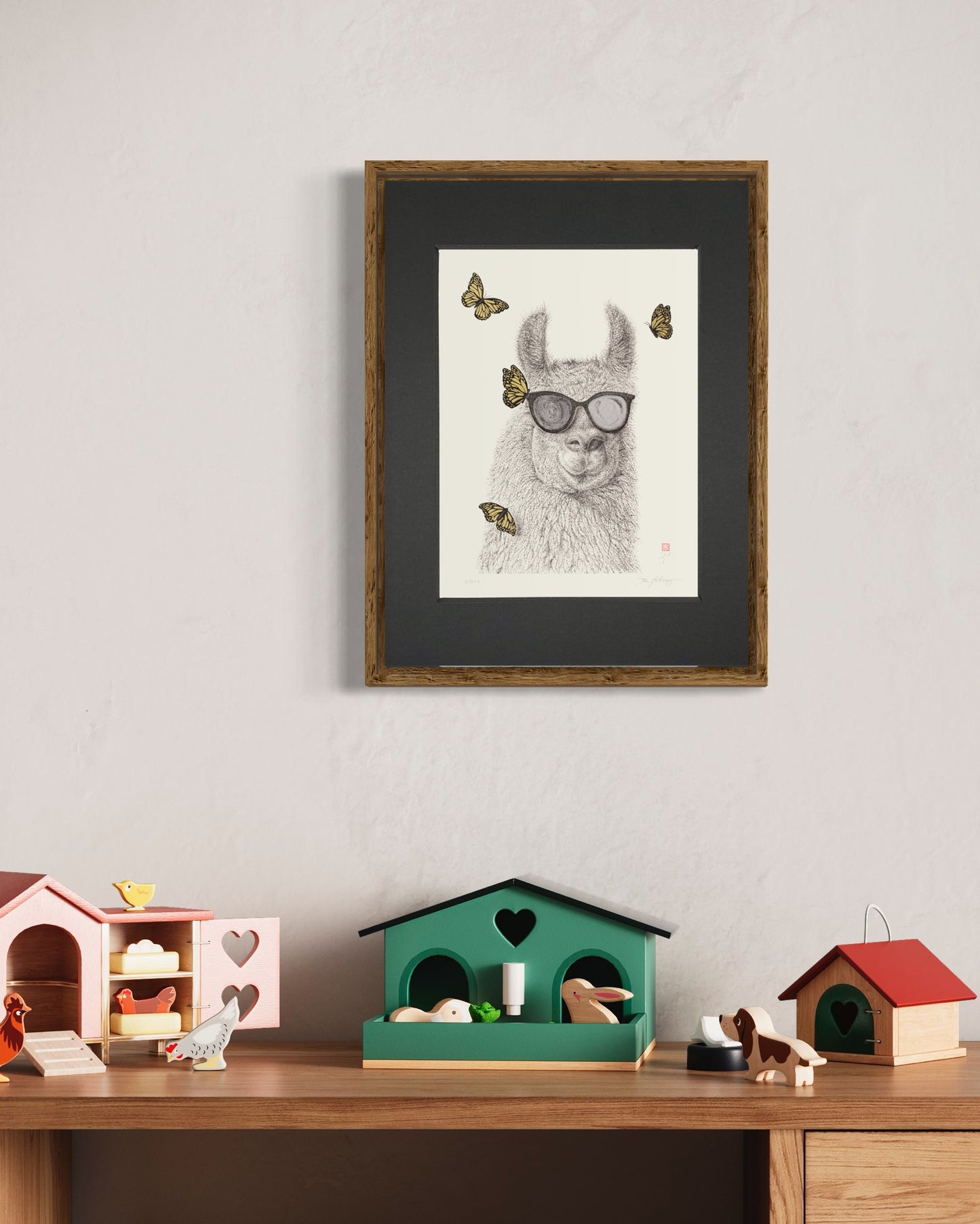 Art Print 9" X 12" - No Drama, Llama