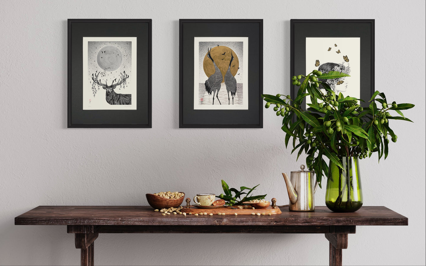 Art Print 9" X 12" - Dancing Cranes