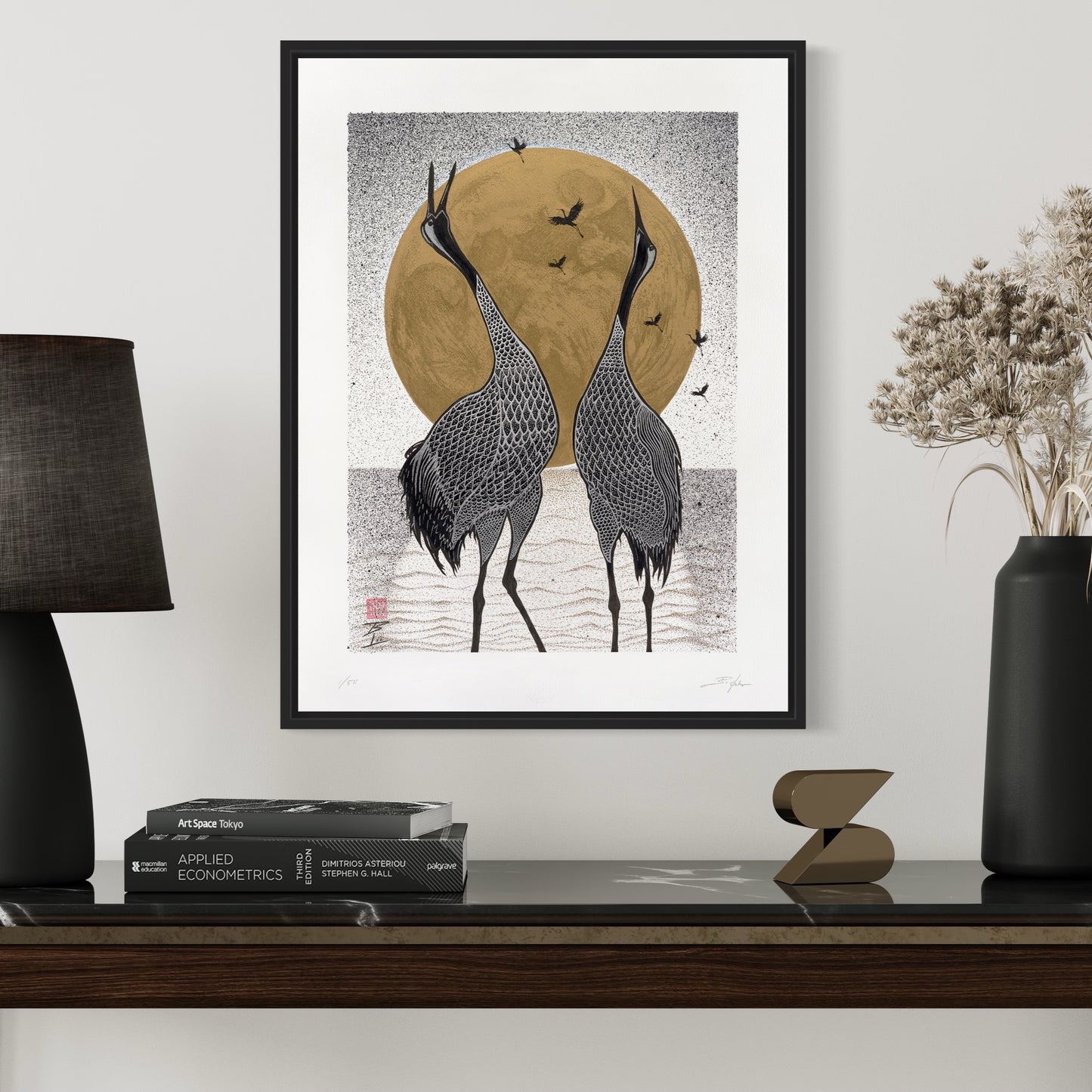 Limited Edition Giclée Print - 18" X 24" - Dancing Cranes