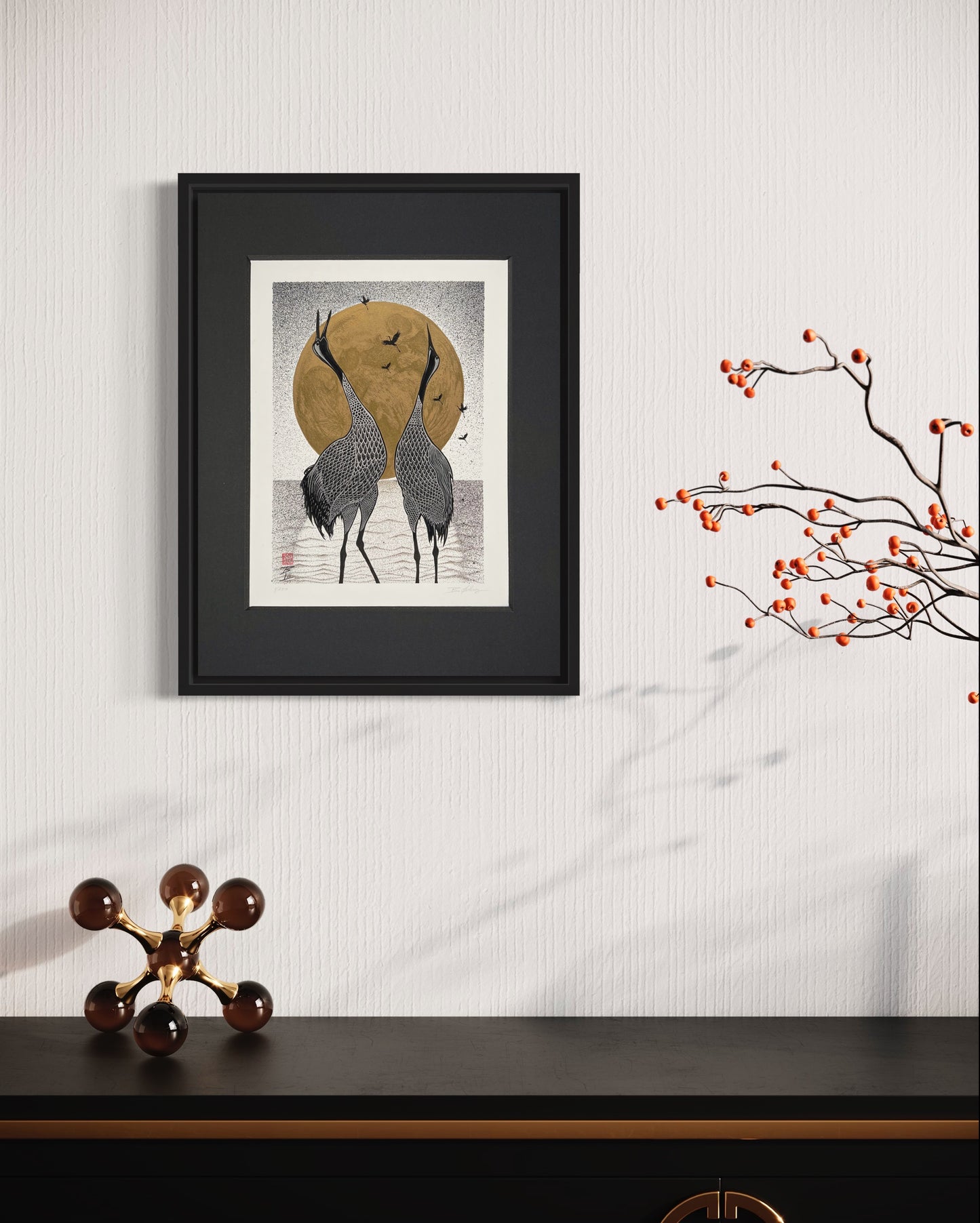 Art Print 9" X 12" - Dancing Cranes