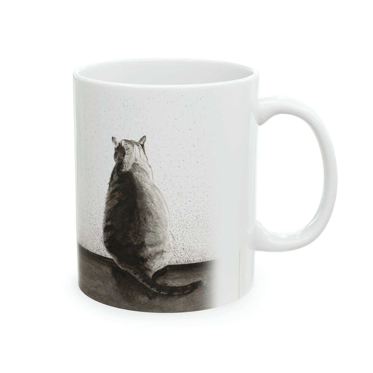 New! Ceramic Mug, 11oz - Memories Cat Art