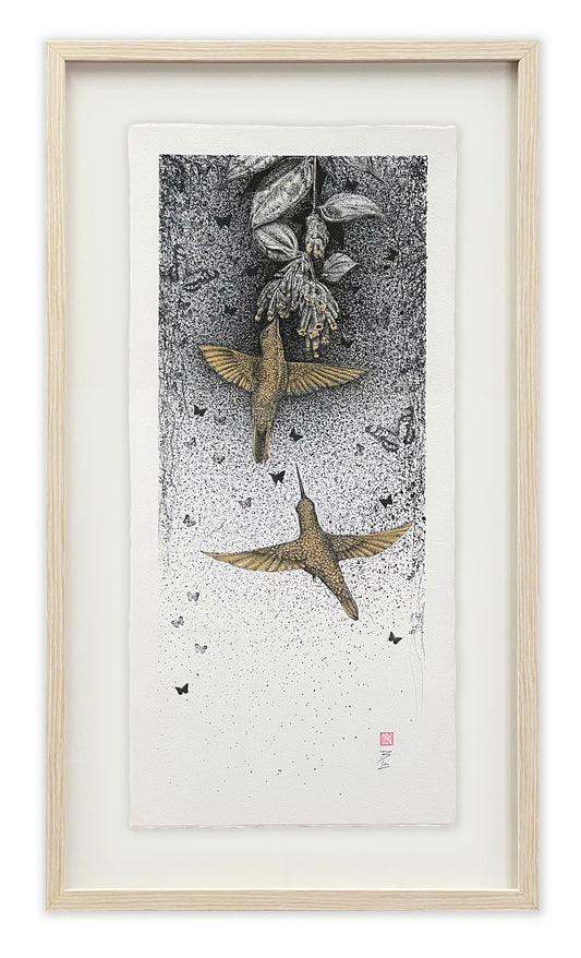 Nectar Hunters - Original Framed Artwork