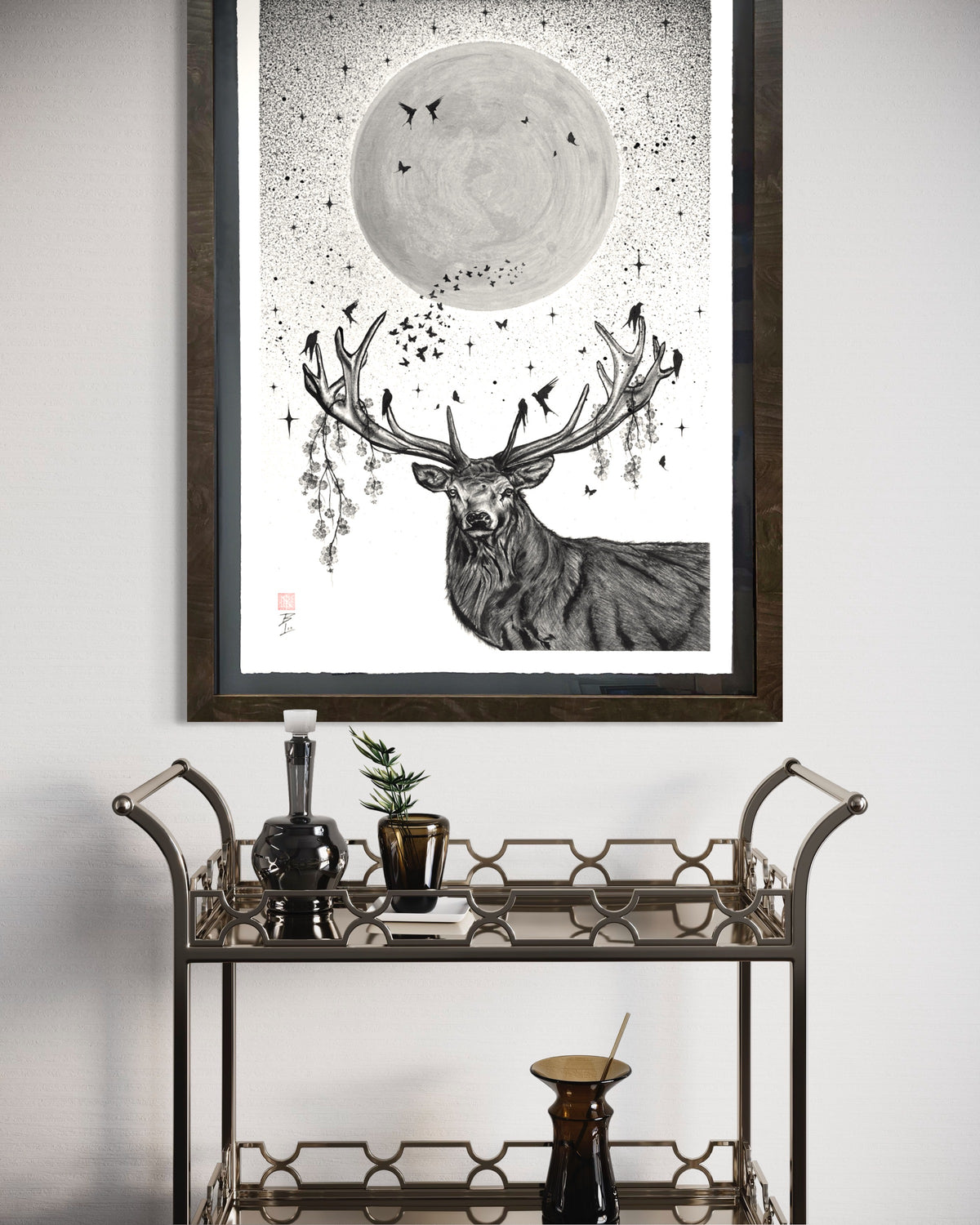 Buck Moon - Original Framed Artwork