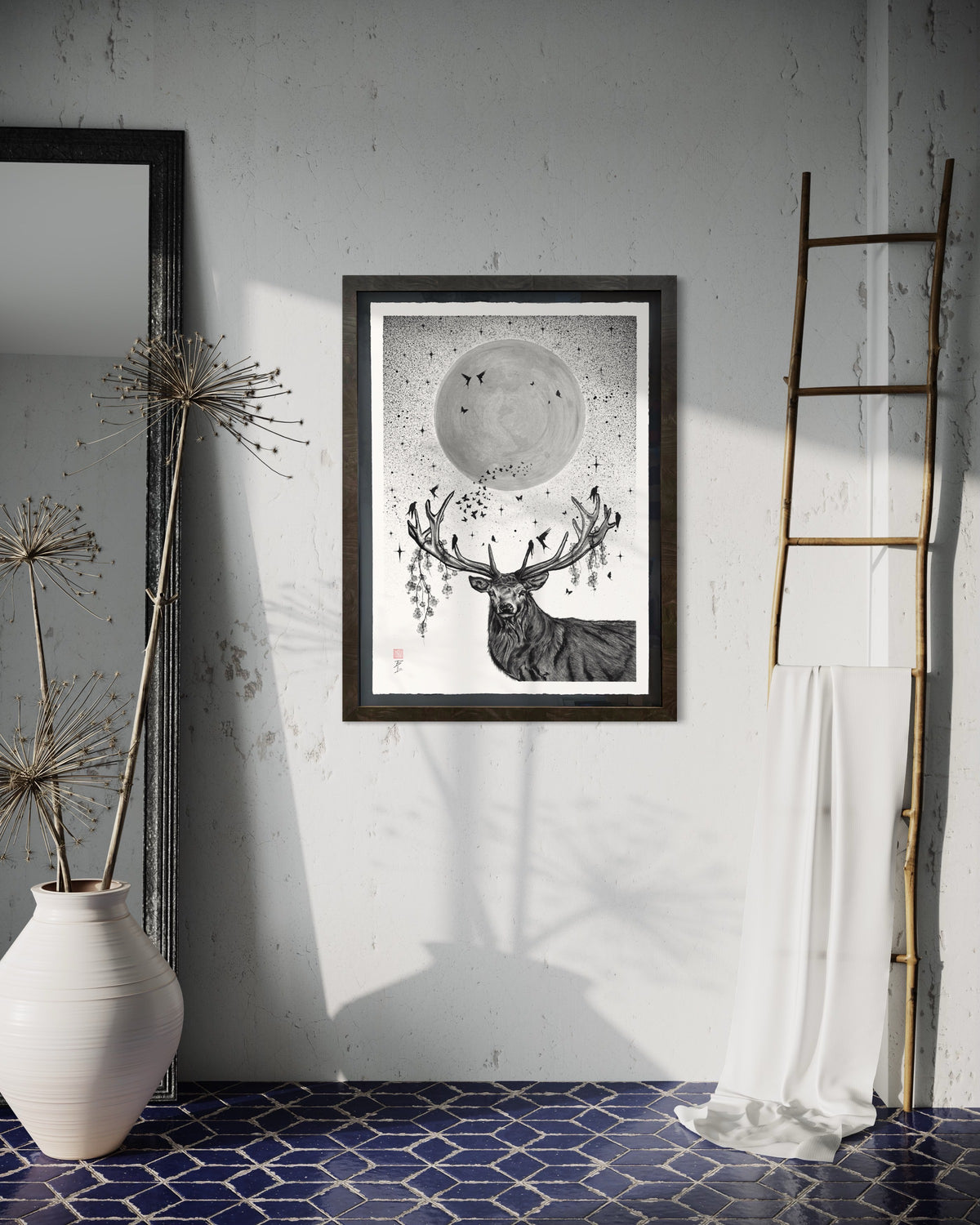 Buck Moon - Original Framed Artwork