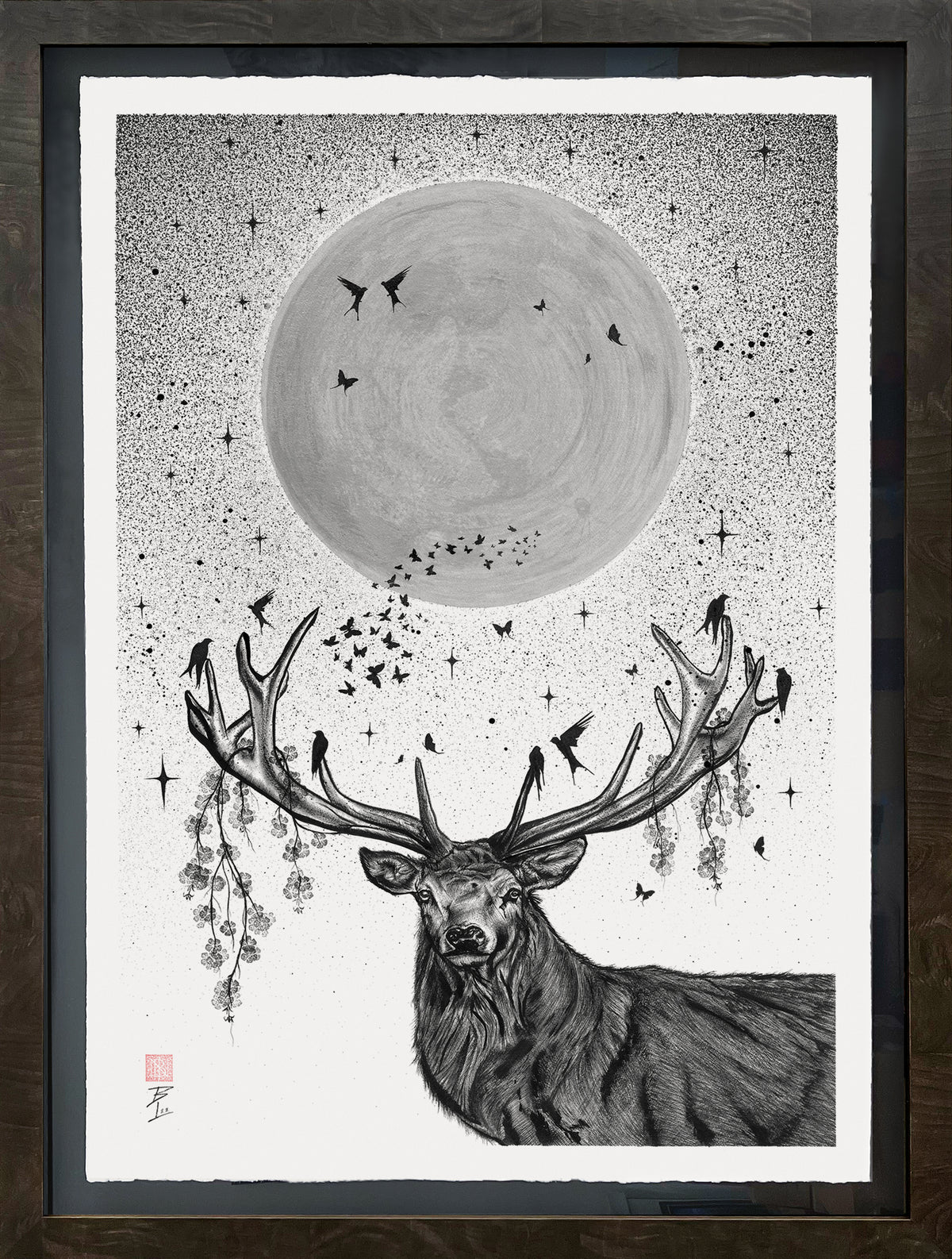 Buck Moon - Original Framed Artwork