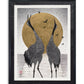 Dancing Cranes - Original Framed Artwork