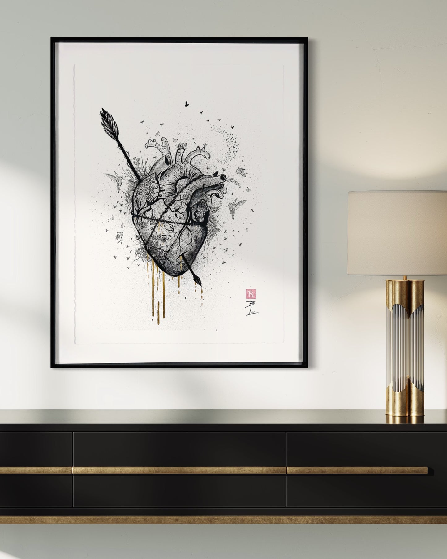 Bleeding Heart - Original Framed Artwork