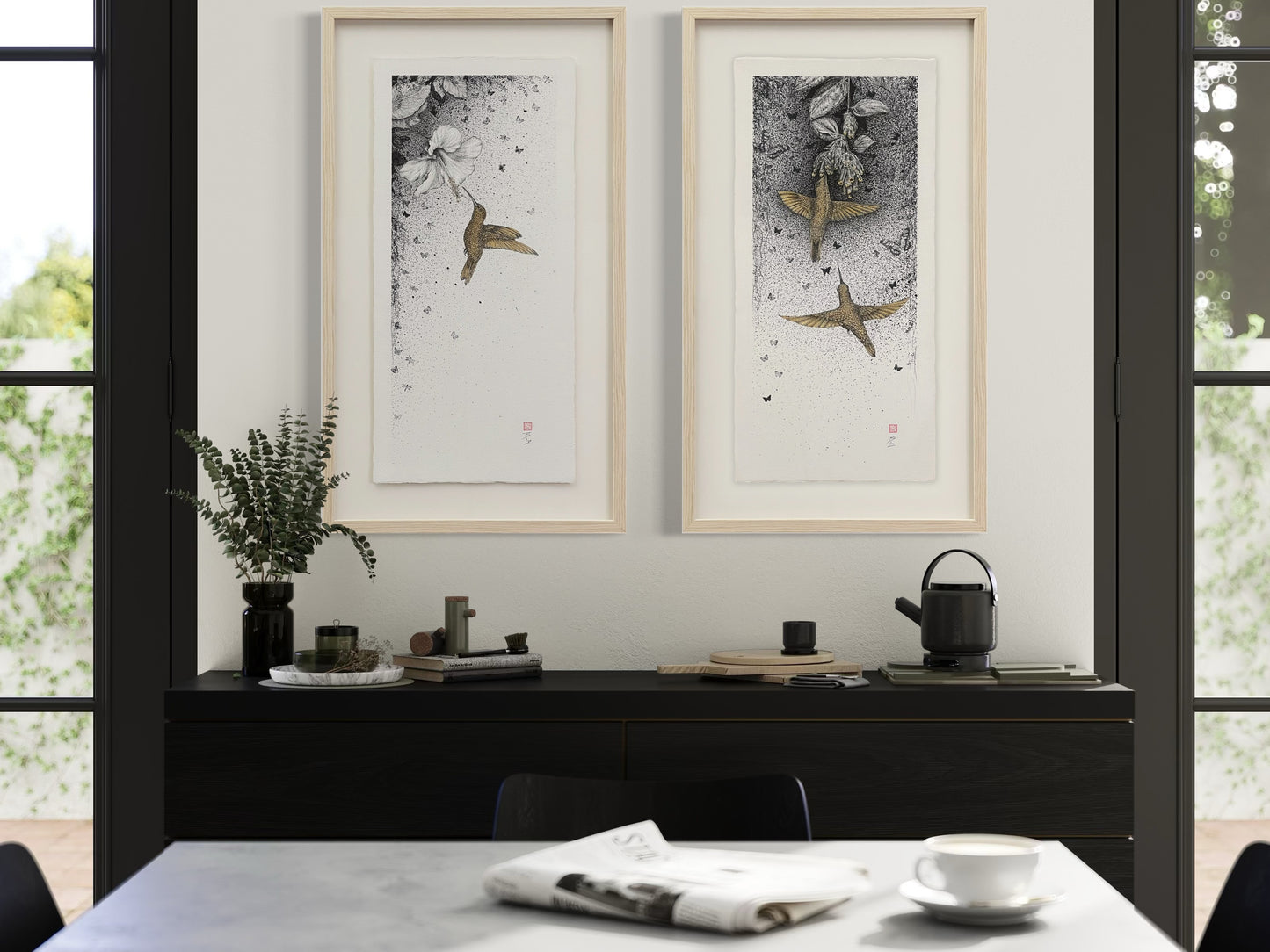 Humming - Original Framed Artwork