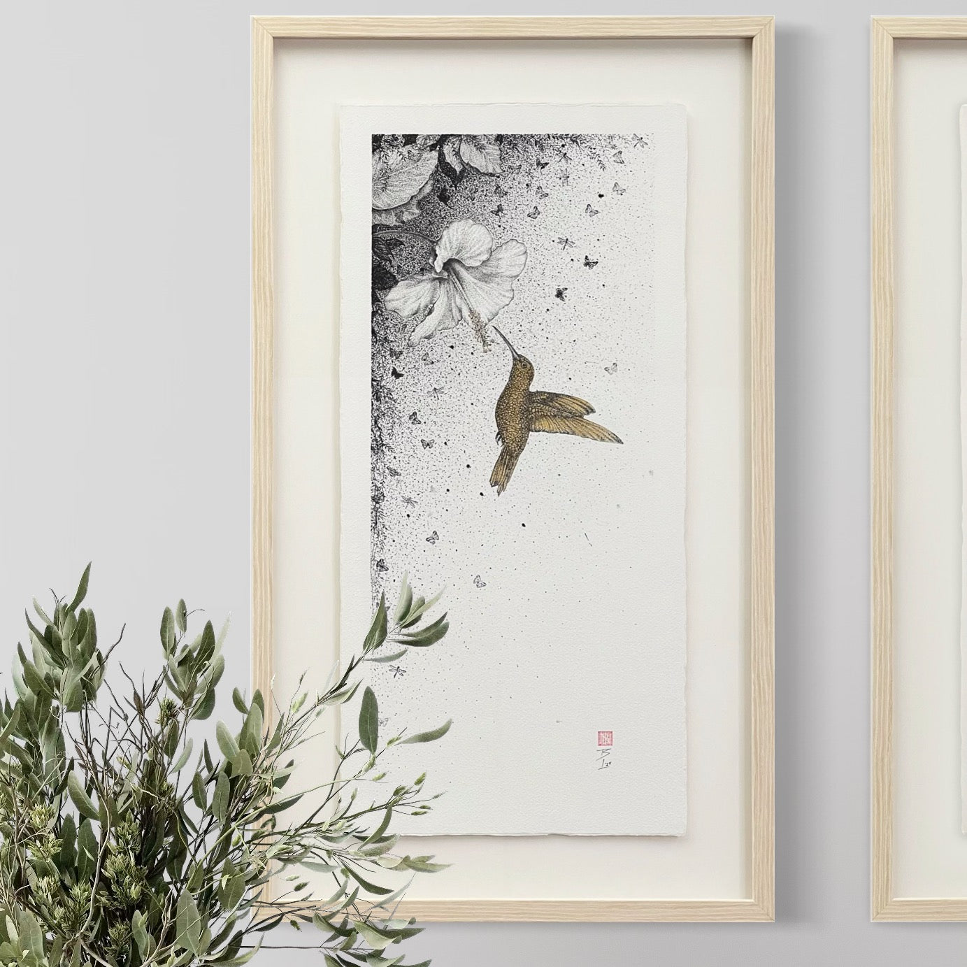 Humming - Original Framed Artwork