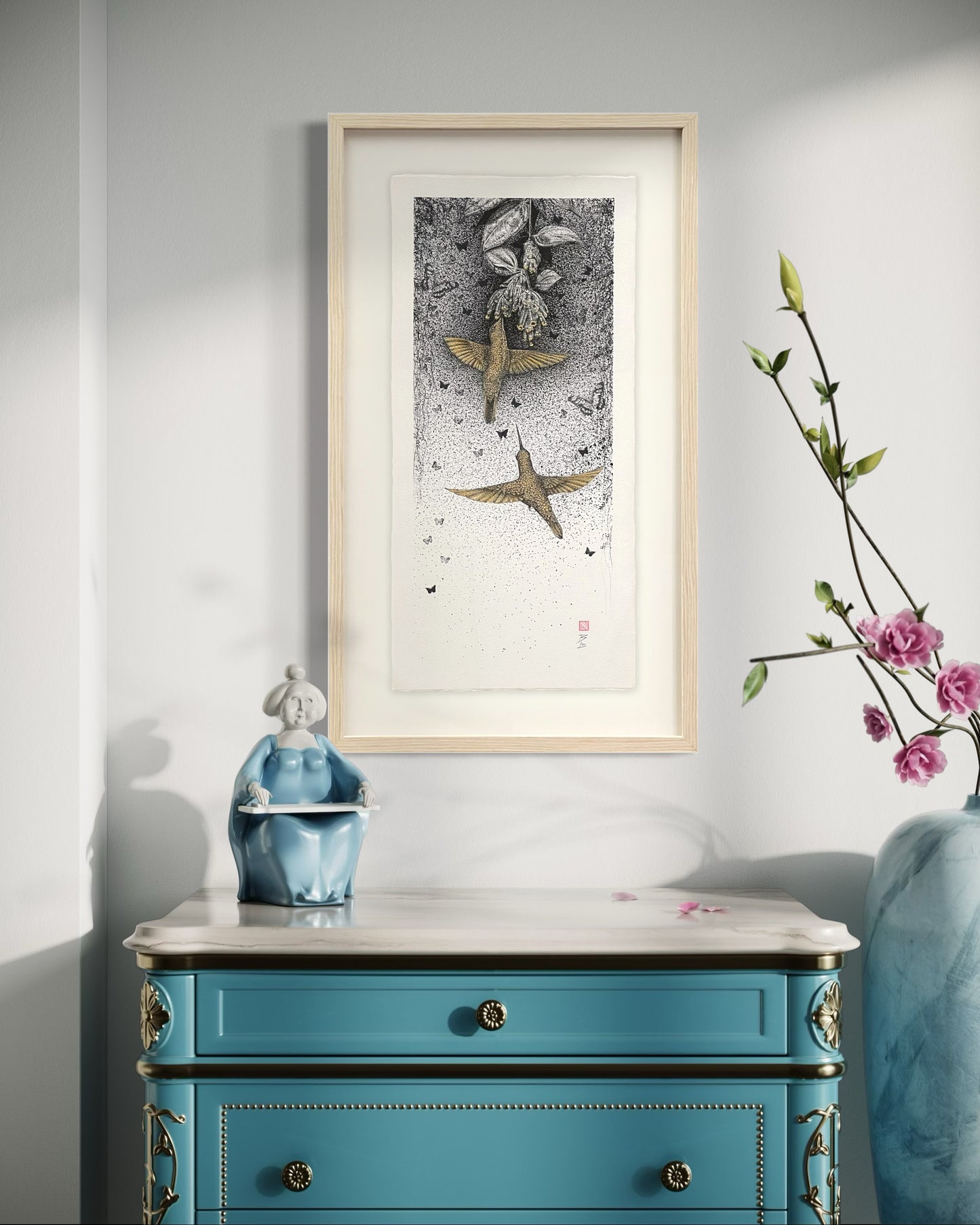 Nectar Hunters - Original Framed Artwork