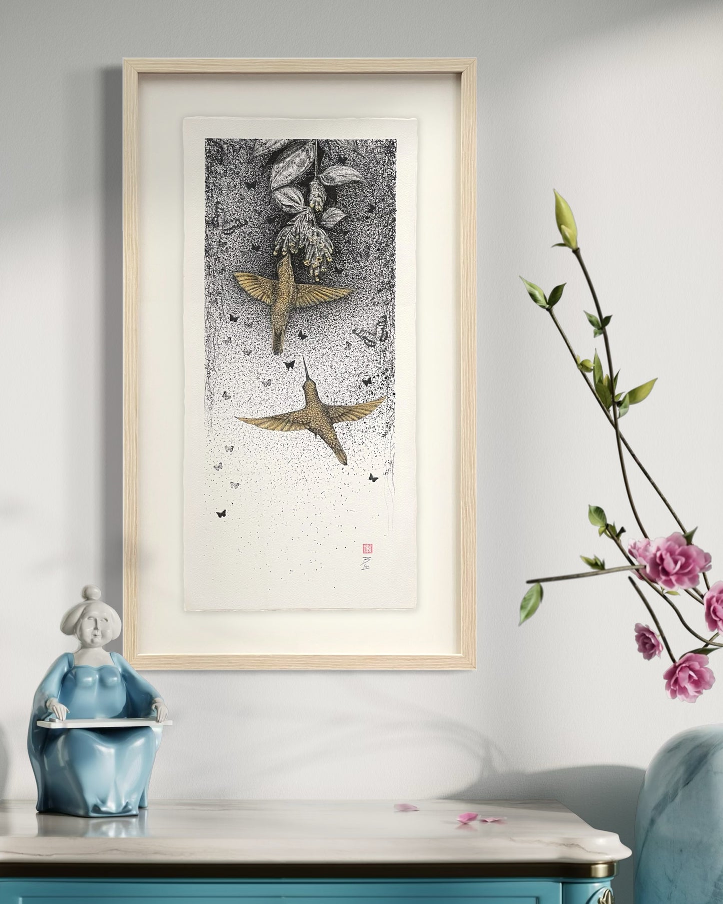 Nectar Hunters - Original Framed Artwork