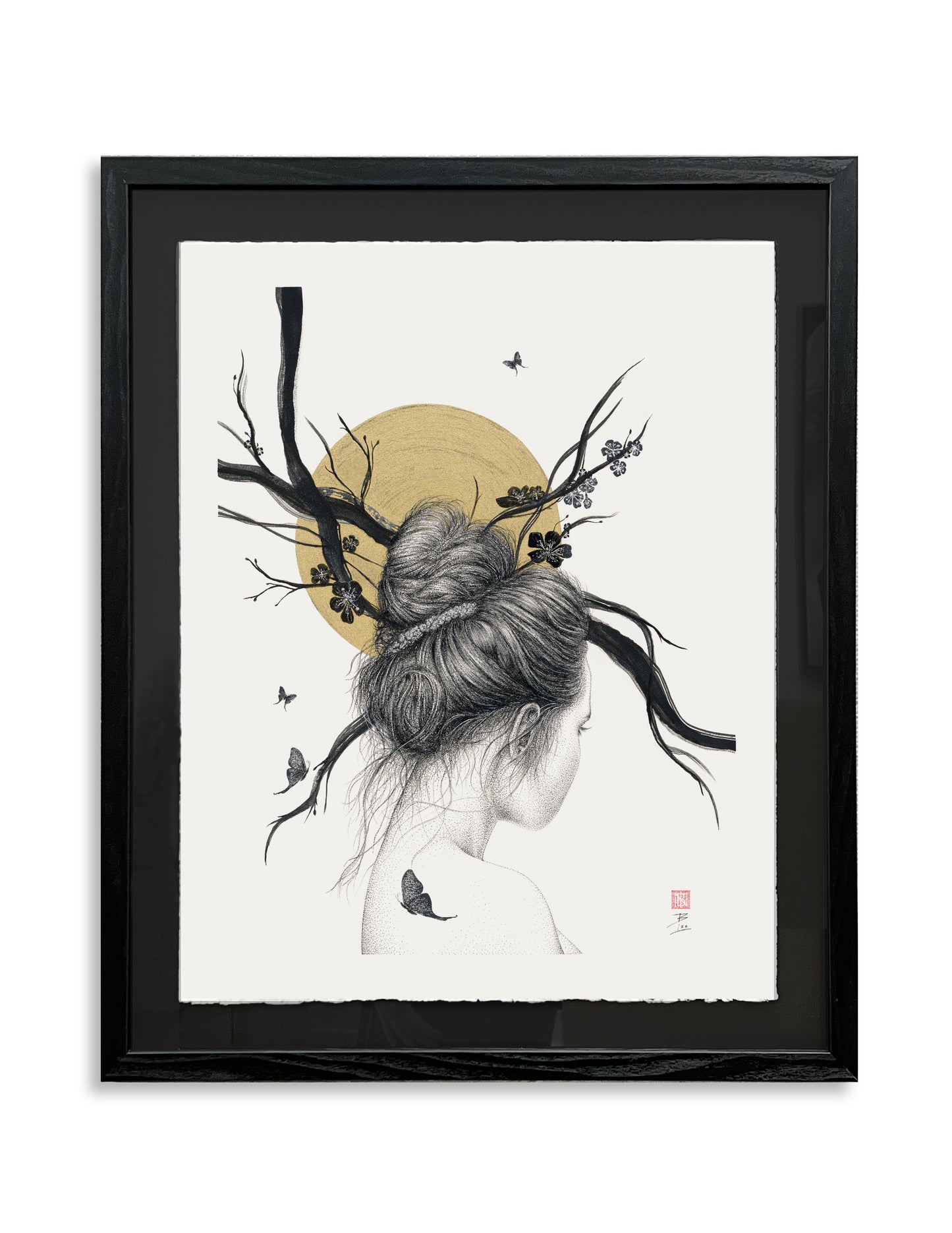 Moon Blossoms - Original Framed Artwork