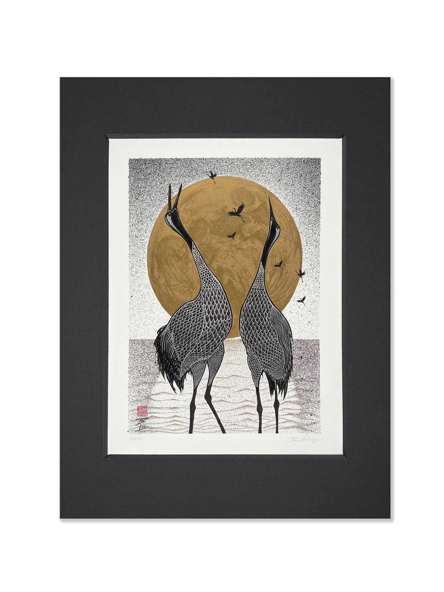 Art Print 9" X 12" - Dancing Cranes